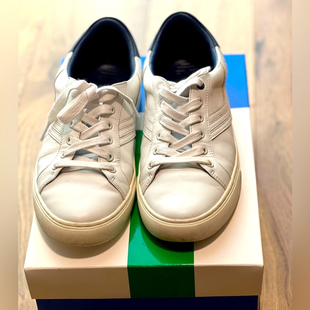 Tory Burch Chevron Color Block Sneaker, Calf Leather, Size 9